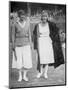 Mrs Mallory and Suzanne Lenglen before their Famous First Final at the 'New' Wimbledon, 1922-null-Mounted Giclee Print