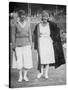 Mrs Mallory and Suzanne Lenglen before their Famous First Final at the 'New' Wimbledon, 1922-null-Stretched Canvas