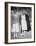 Mrs Mallory and Suzanne Lenglen before their Famous First Final at the 'New' Wimbledon, 1922-null-Framed Giclee Print