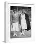 Mrs Mallory and Suzanne Lenglen before their Famous First Final at the 'New' Wimbledon, 1922-null-Framed Giclee Print