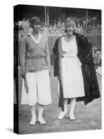 Mrs Mallory and Suzanne Lenglen before their Famous First Final at the 'New' Wimbledon, 1922-null-Stretched Canvas