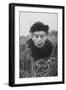 Mrs. Margaret Morse Nice Lying Flat in Grass to Study Nest of Baby Field Sparrows-Al Fenn-Framed Photographic Print