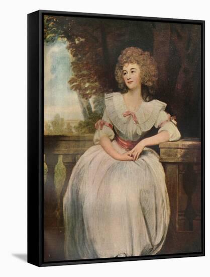 'Mrs Mark Currie', 1789-George Romney-Framed Stretched Canvas