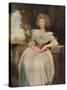 'Mrs Mark Currie', 1789-George Romney-Stretched Canvas