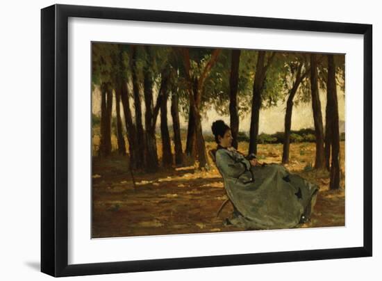 Mrs Martelli at Castiglioncello-Giovanni Fattori-Framed Giclee Print