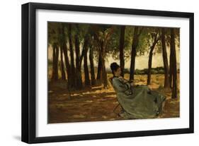 Mrs Martelli at Castiglioncello-Giovanni Fattori-Framed Giclee Print