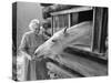 Mrs. Mary Breckenridge Runs the Frontier Nursing Service, Petting Her Horse-Eliot Elisofon-Stretched Canvas