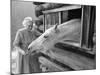 Mrs. Mary Breckenridge Runs the Frontier Nursing Service, Petting Her Horse-Eliot Elisofon-Mounted Photographic Print