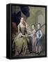 Mrs Matthew Mitchell and Her Children, Matthew and Anne, 1757-58-Thomas Hudson-Framed Stretched Canvas
