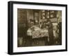 Mrs. Mette and Her Children Making Flowers in a Dirty New York Tenement, 1911-Lewis Wickes Hine-Framed Photographic Print