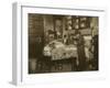 Mrs. Mette and Her Children Making Flowers in a Dirty New York Tenement, 1911-Lewis Wickes Hine-Framed Photographic Print