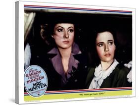 Mrs. Miniver, from Left, Greer Garson, Teresa Wright, 1942-null-Stretched Canvas