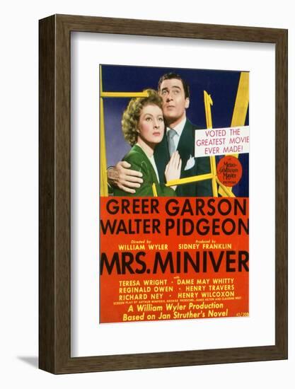 Mrs. Miniver - Movie Poster Reproduction-null-Framed Photo