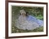 Mrs. Monet and a Friend in the Garden. Two Women Sitting in the Shade of a Tree. Painting by Claude-Claude Monet-Framed Giclee Print