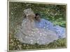 Mrs. Monet and a Friend in the Garden. Two Women Sitting in the Shade of a Tree. Painting by Claude-Claude Monet-Mounted Giclee Print