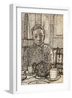 Mrs Mounter at the Breakfast Table-Harold Gilman-Framed Giclee Print