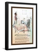 Mrs. Mouse Spinning Wool-null-Framed Art Print