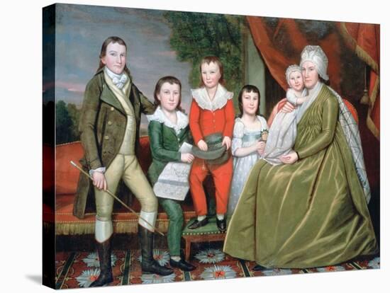 Mrs Noah Smith and Her Children, 1798-Ralph Earl-Stretched Canvas