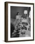 Mrs. Ottilie King Lining Up Her Children's Shoes-Stan Wayman-Framed Photographic Print