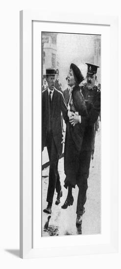 Mrs Pankhurst, Arrested Outside Buckingham Palace, London, 1914-null-Framed Premium Giclee Print