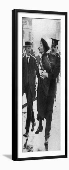 Mrs Pankhurst, Arrested Outside Buckingham Palace, London, 1914-null-Framed Premium Giclee Print