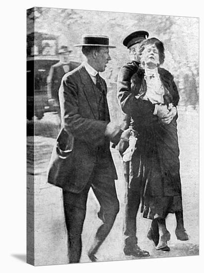 Mrs Pankhurst Arrested-null-Stretched Canvas