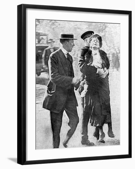 Mrs Pankhurst Arrested-null-Framed Photographic Print