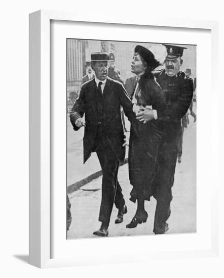 Mrs Pankhurst is Arrested Outside Buckingham Palace-null-Framed Photographic Print