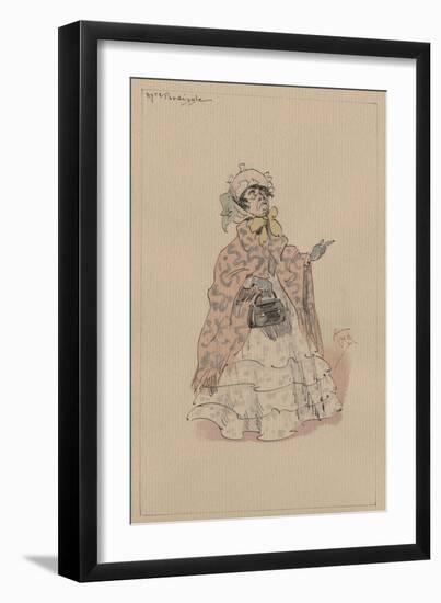 Mrs Pardiggle, C.1920s-Joseph Clayton Clarke-Framed Giclee Print