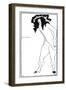 Mrs Pinchwife-Aubrey Beardsley-Framed Art Print