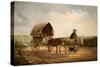 Mrs Ridout Leading Donkeys and a Cart-Frank Brooks-Stretched Canvas