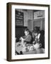Mrs. Robert Neve and Son Peter Eating Supper in Restaurant-Hans Wild-Framed Photographic Print