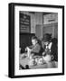 Mrs. Robert Neve and Son Peter Eating Supper in Restaurant-Hans Wild-Framed Photographic Print