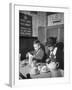 Mrs. Robert Neve and Son Peter Eating Supper in Restaurant-Hans Wild-Framed Photographic Print