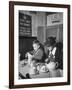 Mrs. Robert Neve and Son Peter Eating Supper in Restaurant-Hans Wild-Framed Photographic Print