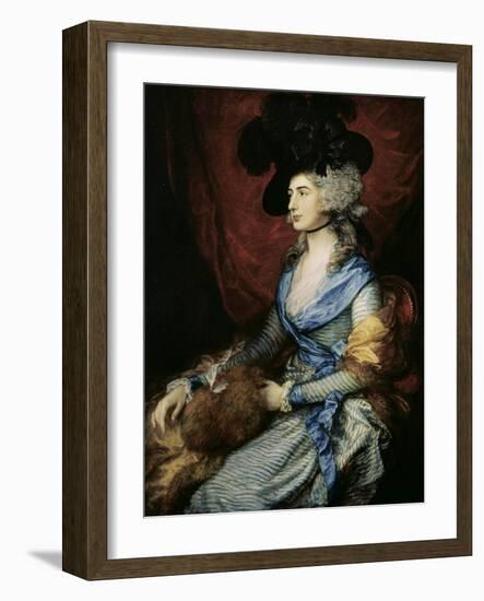 Mrs Sarah Siddons, the Actress-Thomas Gainsborough-Framed Giclee Print