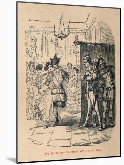 'Mrs Sextus consoles herself with a Little Party', 1852-John Leech-Mounted Giclee Print