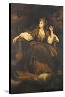 Mrs. Siddons as "The Tragic Muse"-Sir Joshua Reynolds-Stretched Canvas