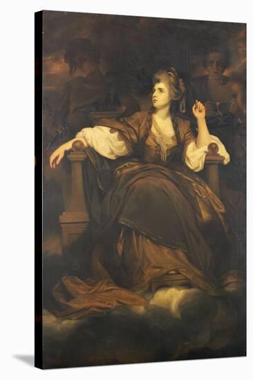 Mrs. Siddons as "The Tragic Muse"-Sir Joshua Reynolds-Stretched Canvas