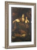 Mrs. Siddons as 'The Tragic Muse'-Sir Joshua Reynolds-Framed Giclee Print