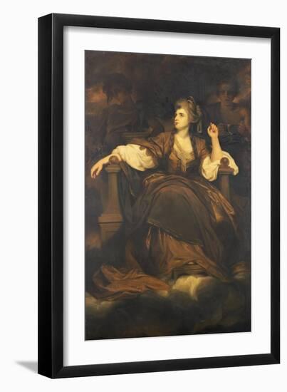 Mrs. Siddons as "The Tragic Muse"-Sir Joshua Reynolds-Framed Giclee Print
