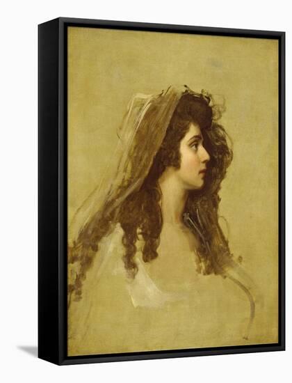 Mrs Siddons, C.1784-George Romney-Framed Stretched Canvas