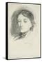 Mrs Thomas Tylston Greg, 1885 (Pencil on Paper)-Hubert von Herkomer-Framed Stretched Canvas