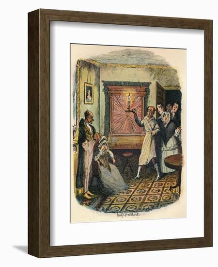 Mrs. Tibbs and Mr. Evenson, C1900-George Cruikshank-Framed Giclee Print