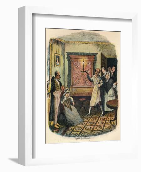 Mrs. Tibbs and Mr. Evenson, C1900-George Cruikshank-Framed Giclee Print