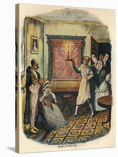 Mrs. Tibbs and Mr. Evenson, C1900-George Cruikshank-Stretched Canvas