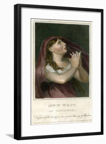 Mrs W West as Cordelia, 1820-Thomas Charles Wageman-Framed Giclee Print