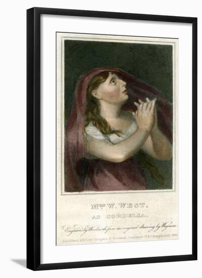 Mrs W West as Cordelia, 1820-Thomas Charles Wageman-Framed Giclee Print
