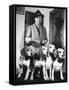 Mrs. William Dupont Jr. Holding Reins of Four Beagles That Belonged to Her Late Husband-Hansel Mieth-Framed Stretched Canvas