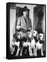 Mrs. William Dupont Jr. Holding Reins of Four Beagles That Belonged to Her Late Husband-Hansel Mieth-Framed Stretched Canvas